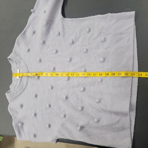 Madewell Brockton Bobble Pullover Sweater Medium Merino Wool Blend Periwinkle - Picture 7 of 7